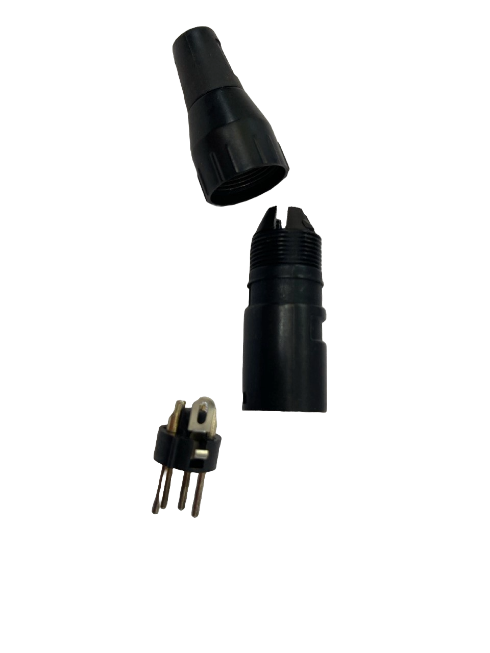 JACK PLUG XLR 4 PINES METALICO NEGRO DELTRON 709-0400