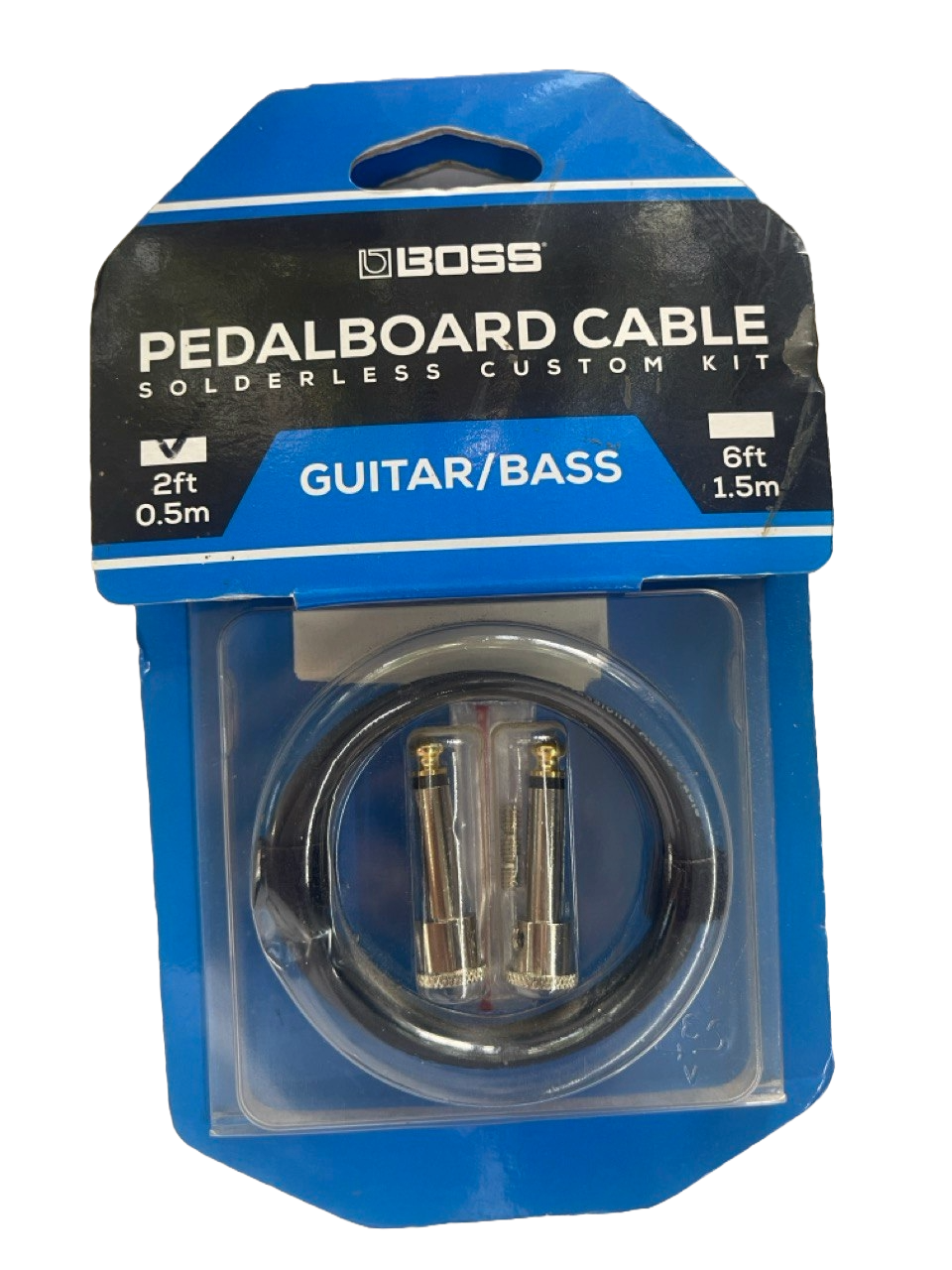 CABLE PARA PEDAL C2 CONECTORES 1.5 MTS BOSS BCK-2