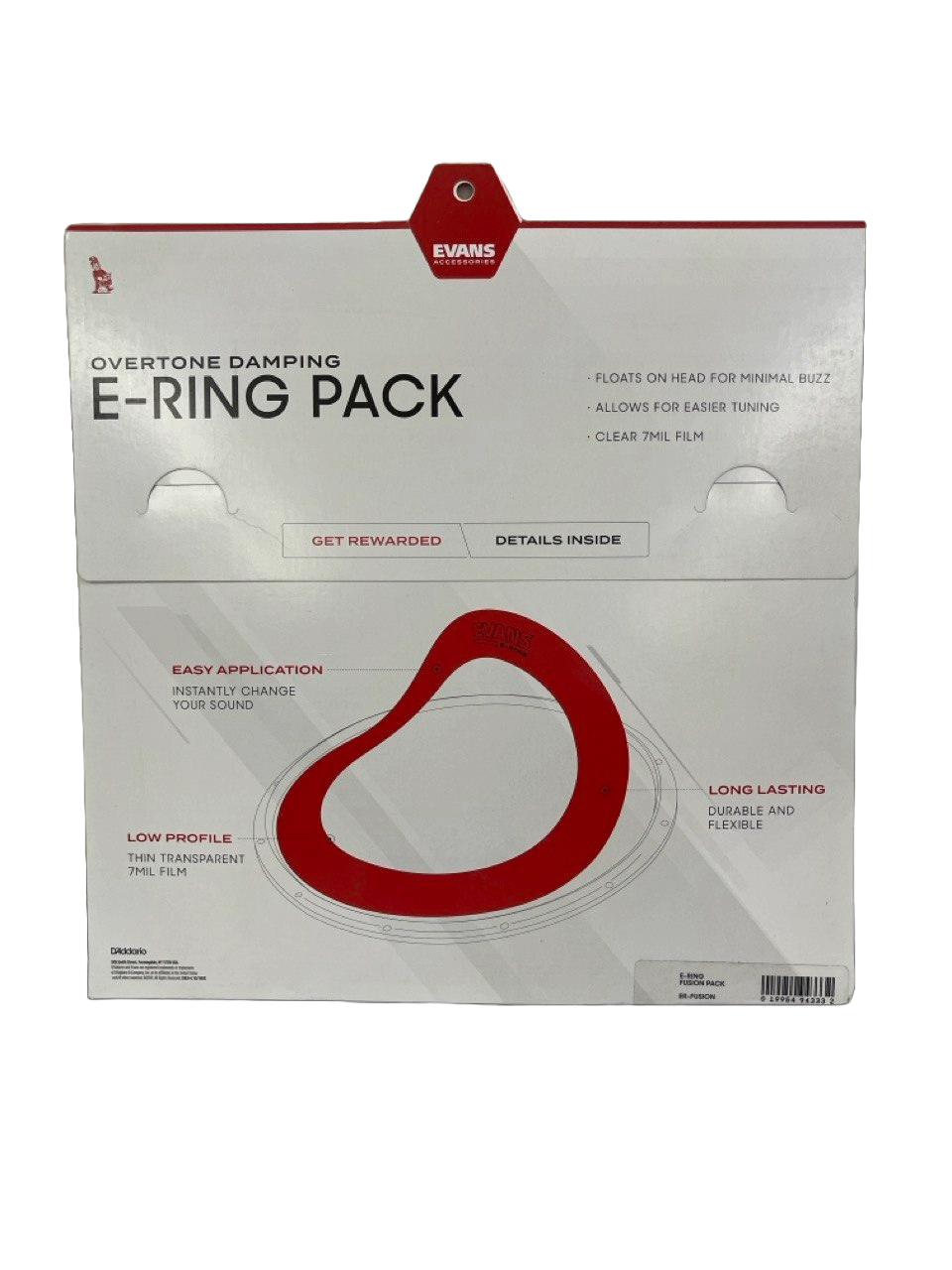 SET DE AROS SILENCIADORES PARA BATERIA DE 10'', 12'', 14'' Y 14'' EVANS ER-FUSION