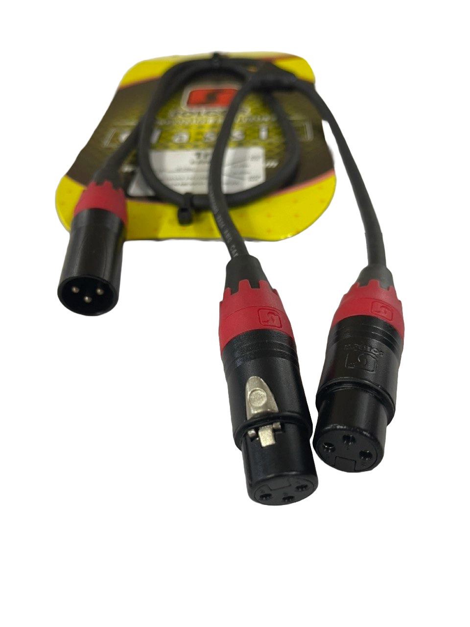 CABLE Y 2X24, 1 PLUG XLR Y 2 JACK XLR, 1M SOLCOR E22434