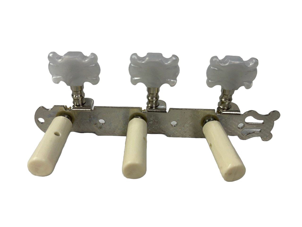 PAR DE MAQUINARIA PARA GUITARRA CLASICA PLATEADAS LLAVES Y SOPORTES PLAST DANWOOD G311