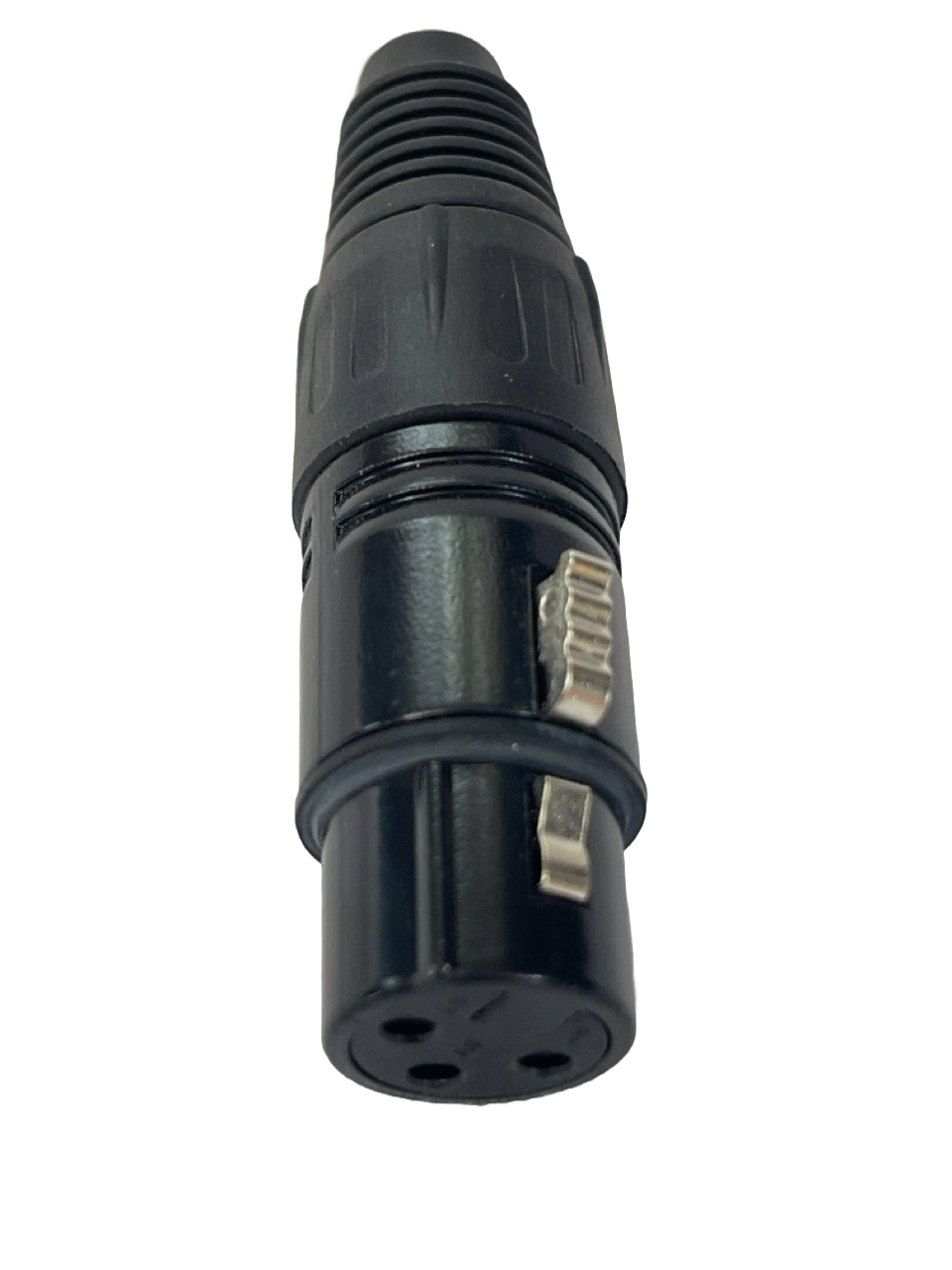 CONECTOR XLR HEMBRA DE 3 PINES METALICO NEGRO DE PLASTICO AUDIOMEX HSC1061