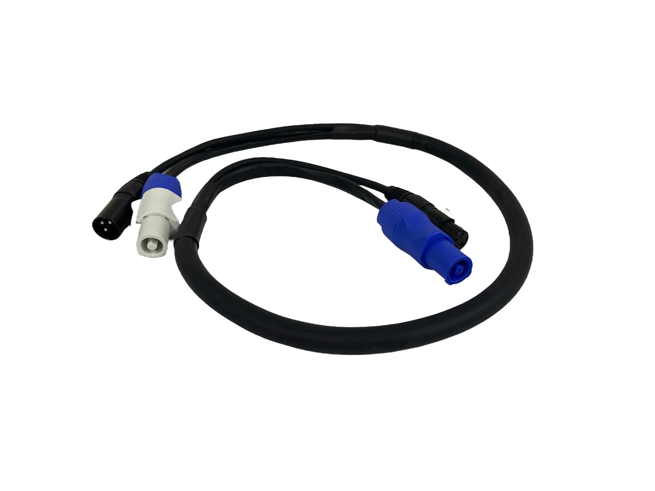 SET DE 1 CABLE DMX CON ALIMENTACION Y UN CABLE DMX DE XLR A XLR DE 1M MUSIC SHOP MSM-DMX1