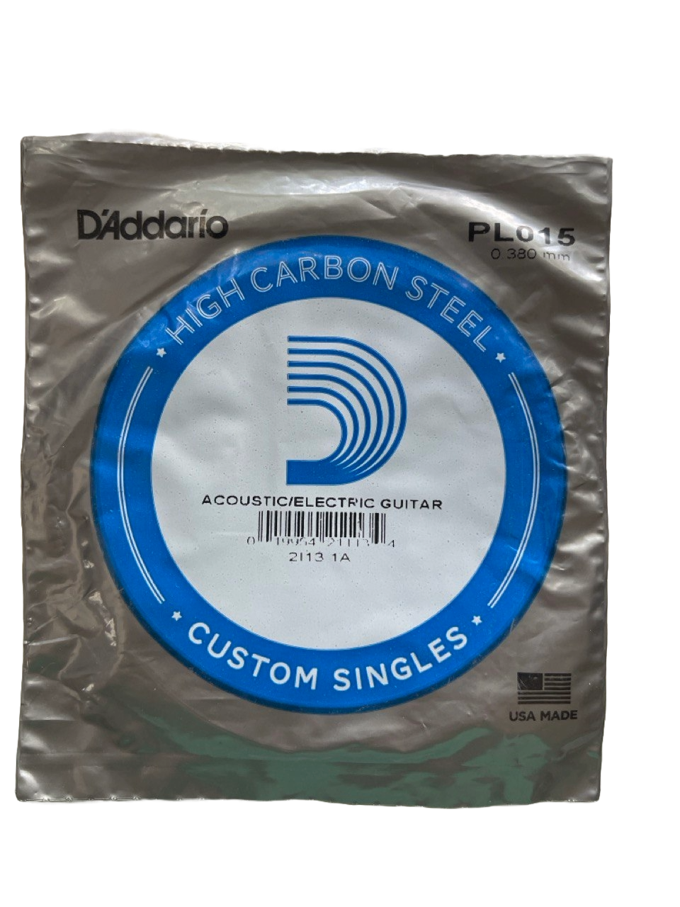 CUERDA PARA GUITARRA ELECTROACUSTICA CALIBRE 015 (0.380MM) DADDARIO PL015