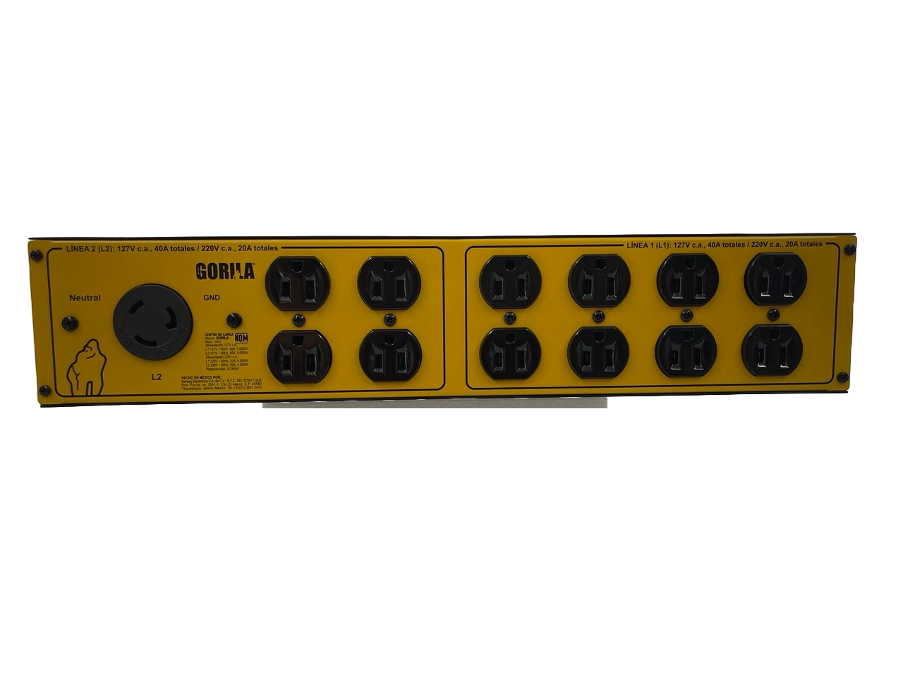 CENTRO DE CARGA DE 10000WRMS GORILA 10K2PLUS