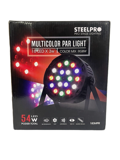 CAÑON DE LUZ LED DE 18X3W RGB STEELPRO 183MPR