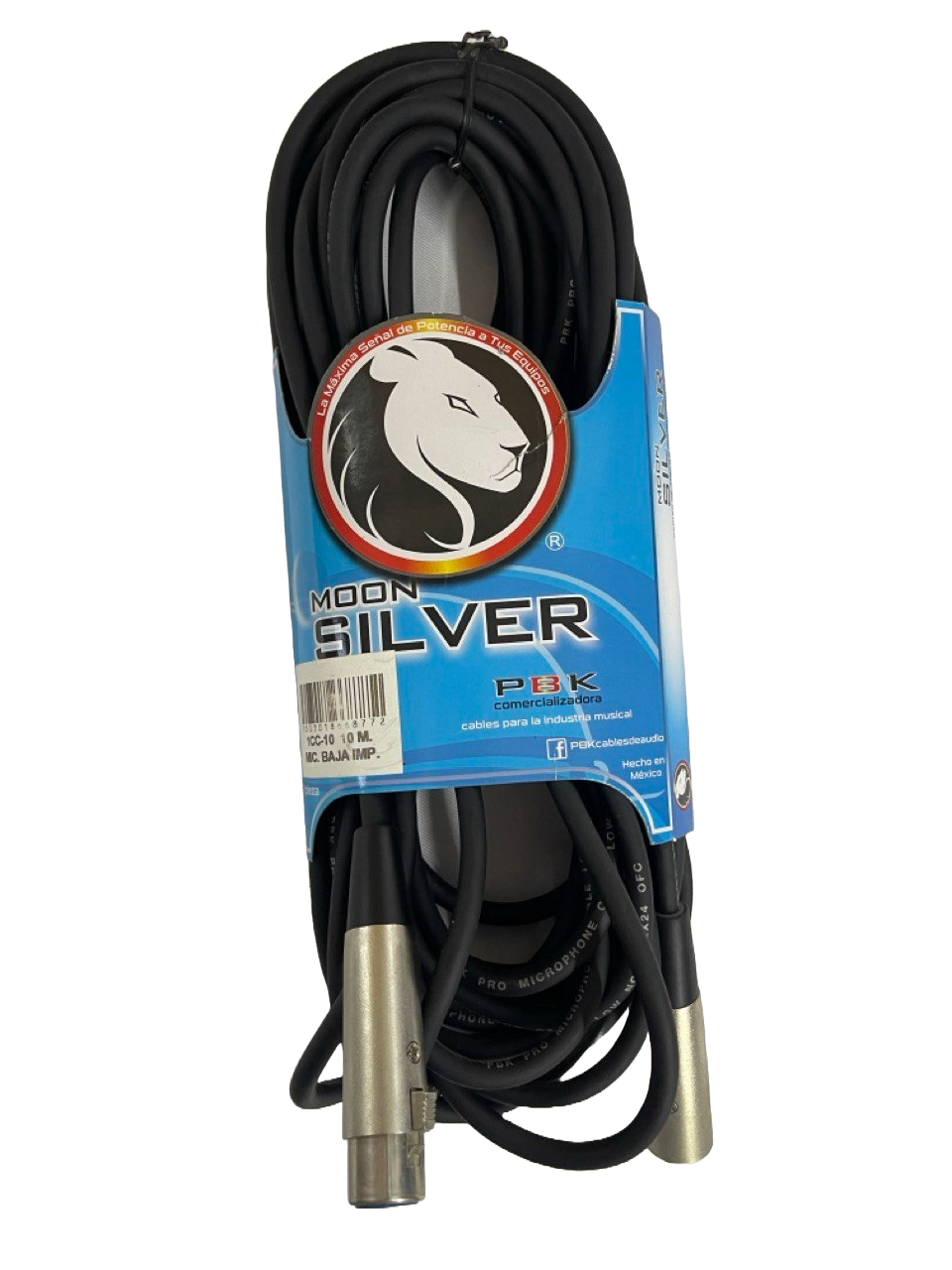 CABLE XLR MACHO A XLR HEMBRA 10 MTS MOON SILVER PBK 1CC-10
