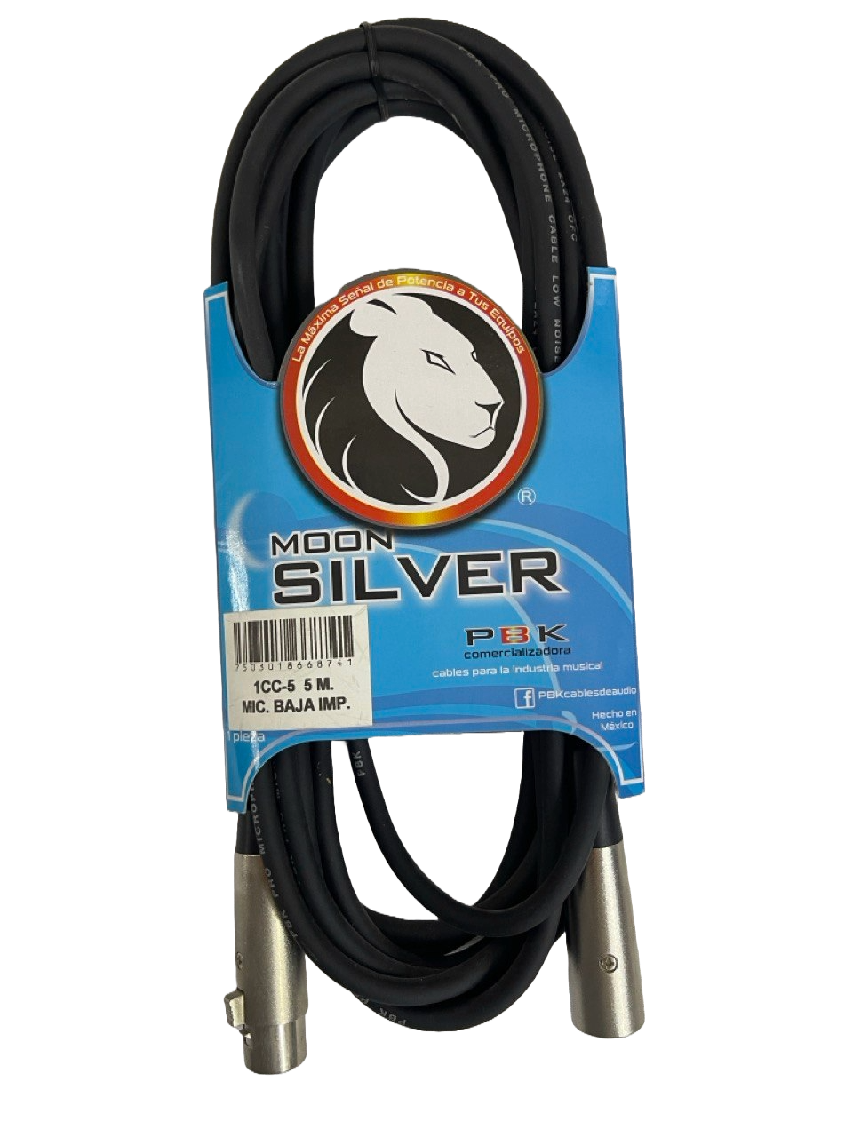 CABLE XLR A XLR 5 METROS PBK 1CC-5