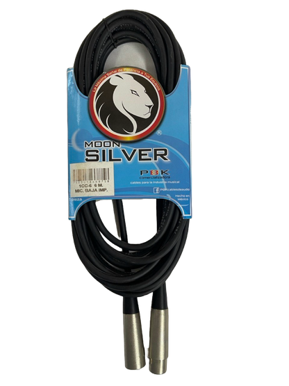 CABLE XLR MACHO A XLR HEMBRA 6 MTS MOON SILVER PBK 1CC-6