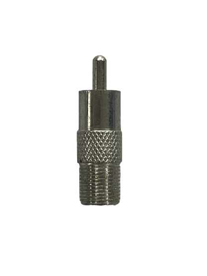 ADAPTADOR CON CONECTOR MACHO RCA A HEMBRA DE ROSCA TIPO F MUSIC SHOP 200-110