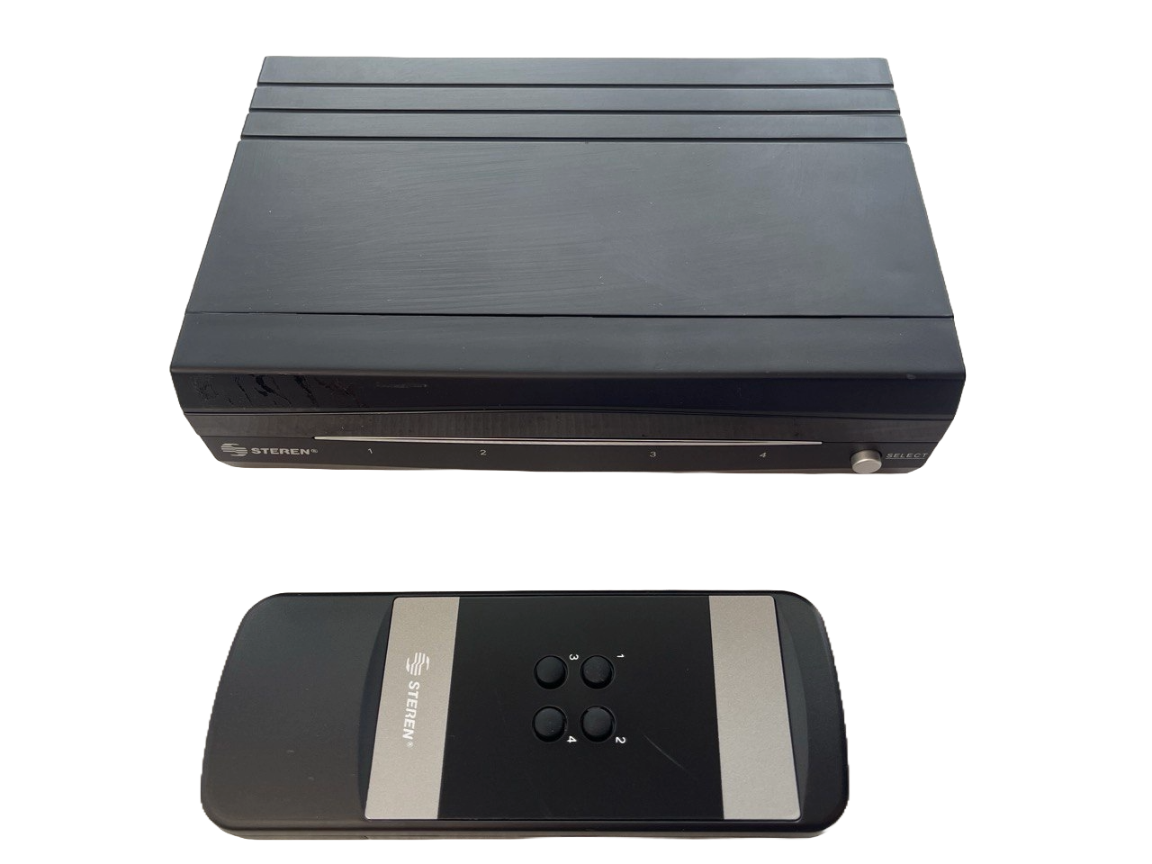 SWITCH ABCD AUDIO Y VIDEO CON CONTROL REMOTO STEREN 200-380