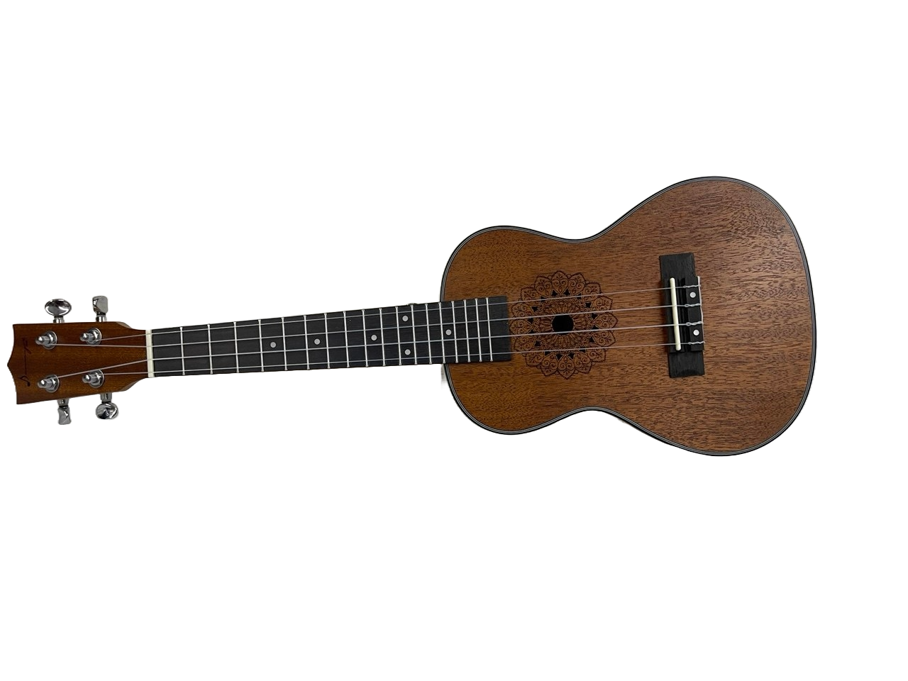UKELELE DE 23 CON GRABADO DE FLOR EN LA BOCA DANNYUKES 21UFL