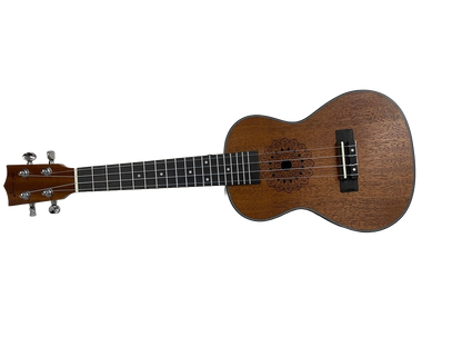 UKELELE DE 23 CON GRABADO DE FLOR EN LA BOCA DANNYUKES 21UFL