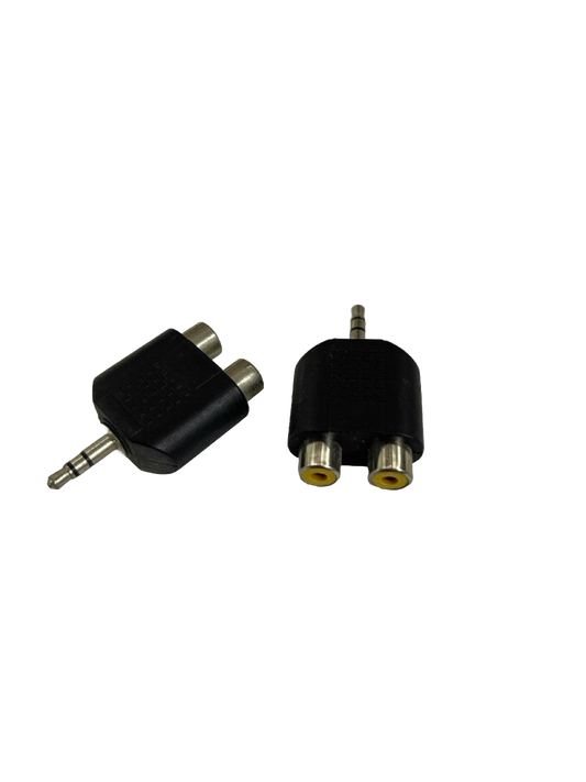ADAPTADOR 2 JACKS RCA HEMBRA A PLUG 3.5MM ESTEREO MUSIC SHOP 251-038