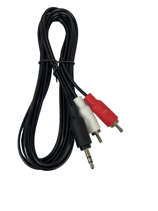 CABLE 2 PLUG RCA A PLUG 3.5MM ESTEREO 1.8 MTS DE AUDIO STEREN 255-045