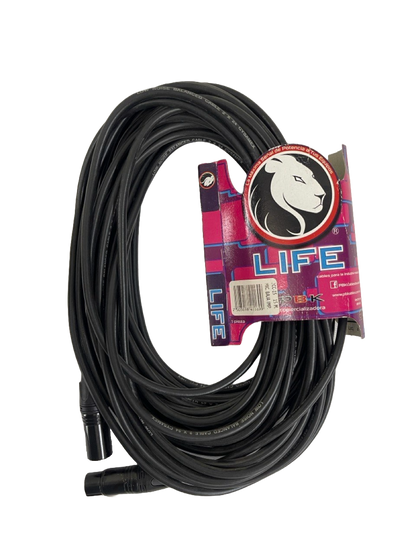CABLE XLR MACHO A XLR  DE 15 METROS LIFE PBK 2CC-15