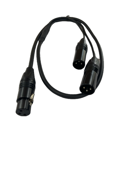 CABLE  XLR MACHO A 2 XLR HEMBRAS 1 MT SERIE LIFE PBK 2CHIN-1