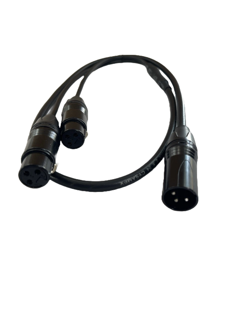 CABLE XLR MACHO A 2 XLR HEMBRAS 1 MT SERIE LIFE PBK 2CMIN-1