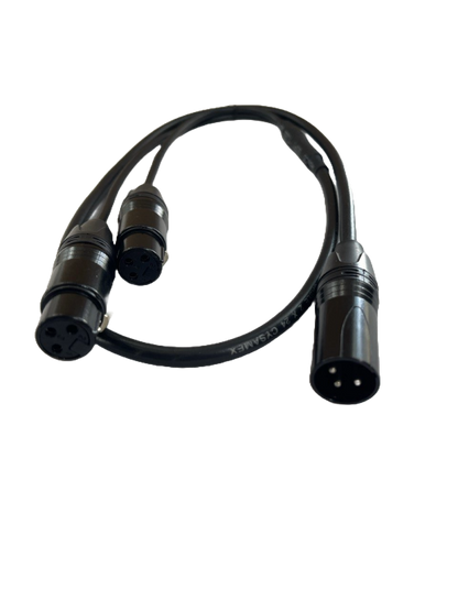 CABLE XLR MACHO A 2 XLR HEMBRAS 1 MT SERIE LIFE PBK 2CMIN-1