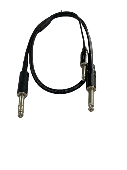 CABLE INSERTO PLUG 3.5 ESTEREO A 2 PLUG 1/4 LIFE PBK 2PP-1IN