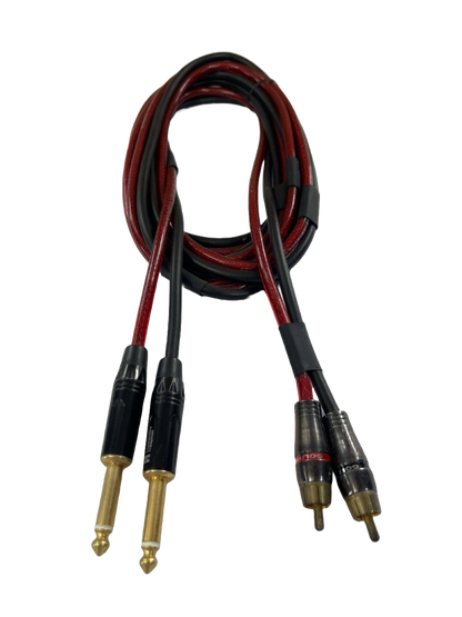 CABLE RCA A PLUG 6.3 MM LIFE PBK 2RP-3DOB