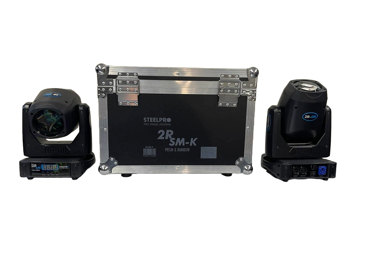 PAR DE CABEZAS MOVILES EFECTO ARCOIRIS STEELPRO 2RSM-K