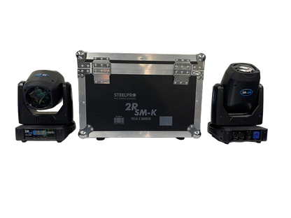 PAR DE CABEZAS MOVILES EFECTO ARCOIRIS STEELPRO 2RSM-K