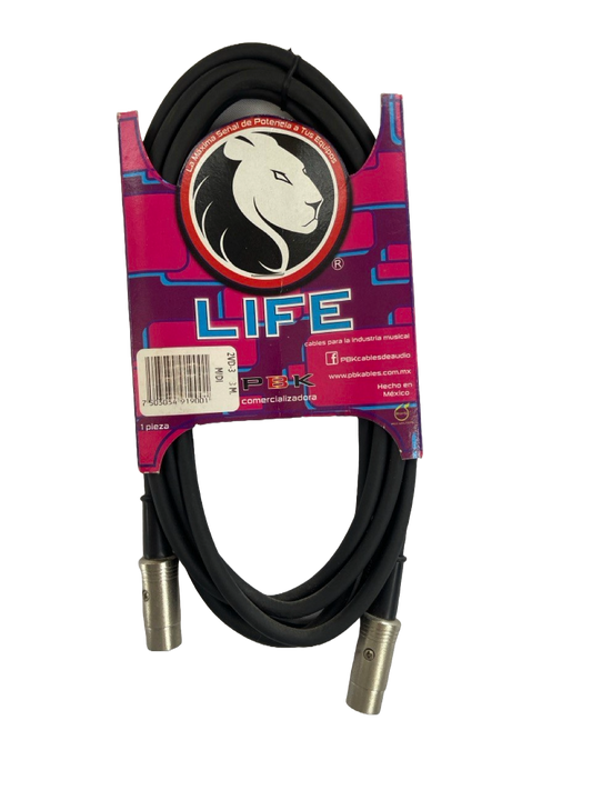 CABLE MIDI A MIDI DE 3M LIFE PBK 2VD-3
