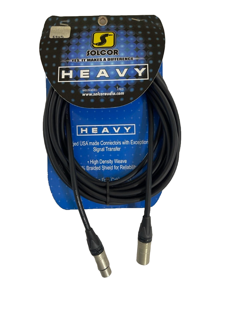 CABLE MICROFONO BAJA DE XLR A XLR PRO 6 MTS SOLCOR HEAVY 39B06