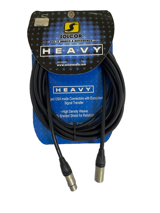 CABLE MICROFONO BAJA DE XLR A XLR PRO 6 MTS SOLCOR HEAVY 39B06