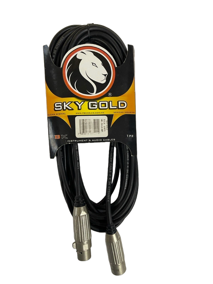CABLE XLR MACHO A XLR HEMBRA DE 6 MTS SERIE SKY GOLD PBK 3CC-6