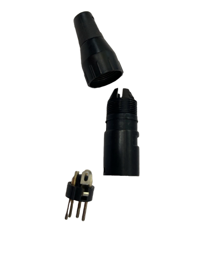 JACK PLUG XLR 4 PINES METALICO NEGRO DELTRON 709-0400