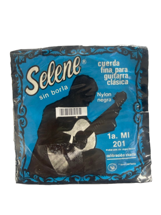CUERDA PARA GUITARRA 1ERA DE NYLON NEGRA SIN BORLA SELENE 7538