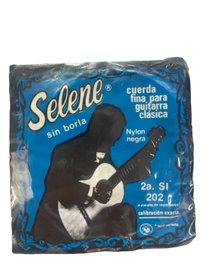 CUERDA PARA GUITARRA 2DA DE NYLON NEGRA CON BORLA SELENE 7539