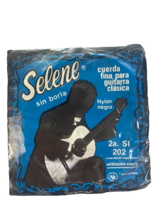 CUERDA PARA GUITARRA 2DA DE NYLON NEGRA CON BORLA SELENE 7539