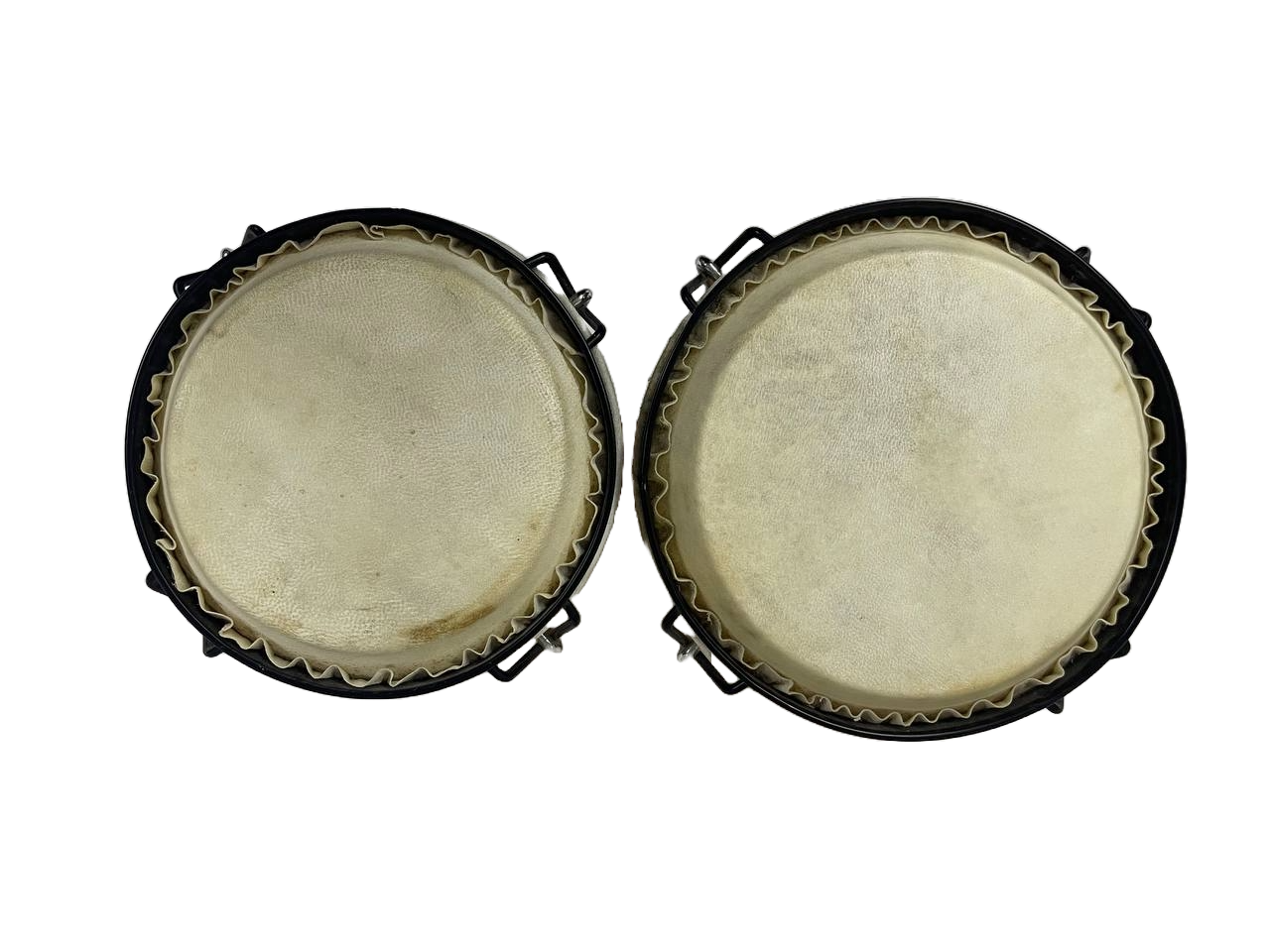 JGO. DE BONGOS DISTELE 7"Y 8" MADERA NATURAL CON HERRAJES NEGRO ALDE AUDIO 76NEG