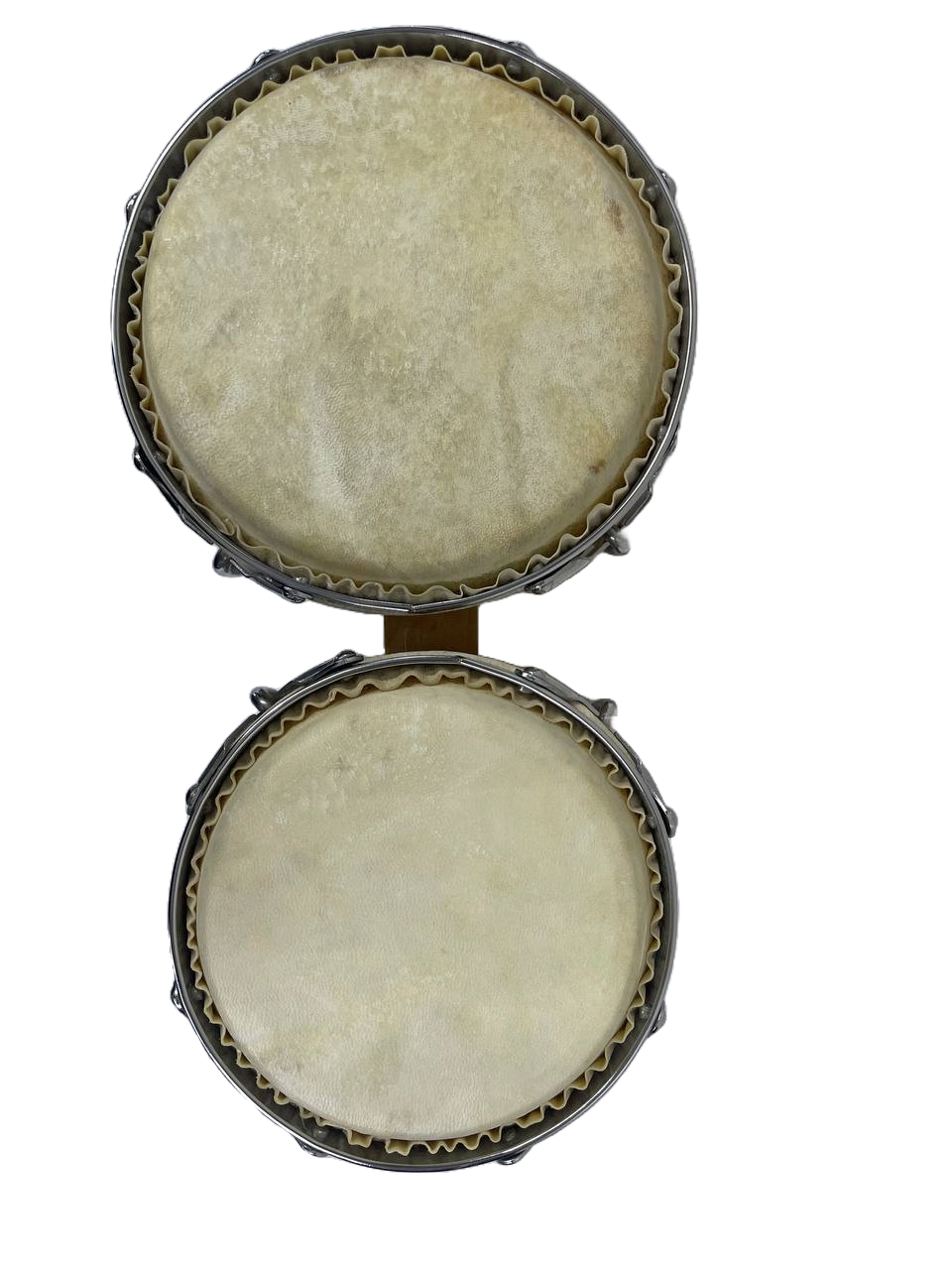 JGO. DE BONGOS DISTELE 7"Y 8" MADERA NATURAL CON HERRAJES CROMADOS ALDE AUDIO 76YHHB