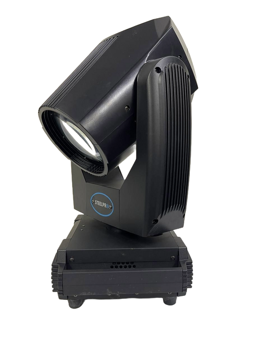 PAR DE CABEZAS MOVILES DESTELLADOR ELECTRONICO A BASE DE DIODO EMISORES DE LUZ LED STEELPRO 8R2P