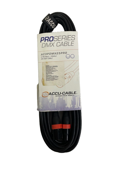 CABLE DMX XLR A XLR DE 7.50 MTS 3PIN ACCU-CABLE ADJ AC3PDX25PRO