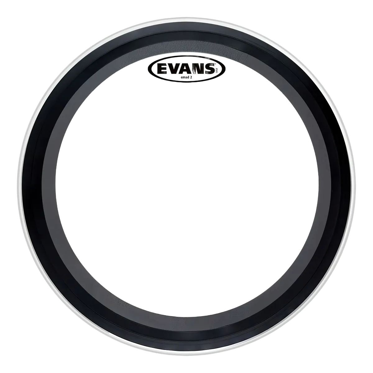 PARCHE DE 20" EMAD2 CLEAR PARA BATERIA CON AHOGADOR EVANS BD20EMAD2