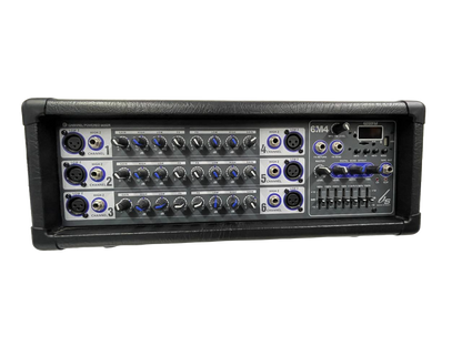 CONSOLA AMPLIFICADA PARA MICROFONOS DE 6 CANALES DE 400W BACKSTAGE 6M4 BS6M4USB