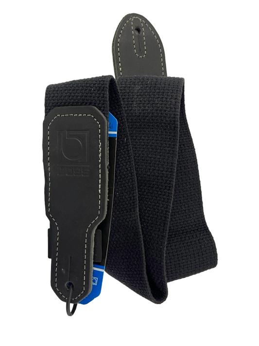TAHALI DE ALGODON DE 90 HASTA 150 CM PARA GUITARRA Y BAJO NEGRO BOSS BSC-20-BLK