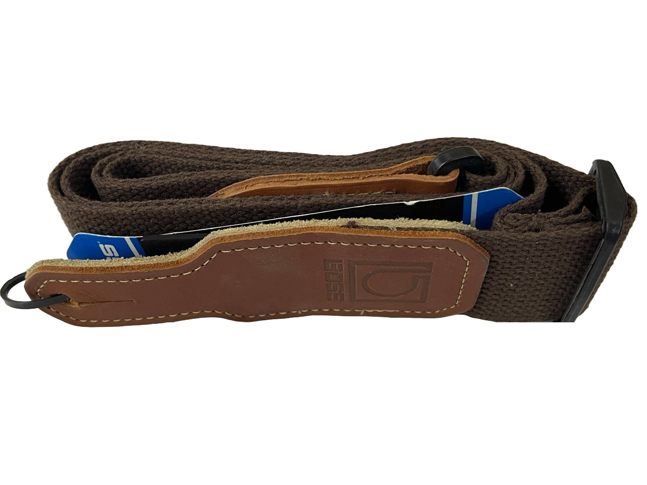 TAHALI DE ALGODON DE 90 HASTA 150 CM PARA GUITARRA Y BAJO CAFE BOSS BSC-20-BRN