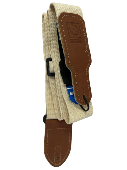 TAHALI DE ALGODON DE 90 HASTA 150 CM PARA GUITARRA Y BAJO BEIGE BOSS BSC-20-NAT