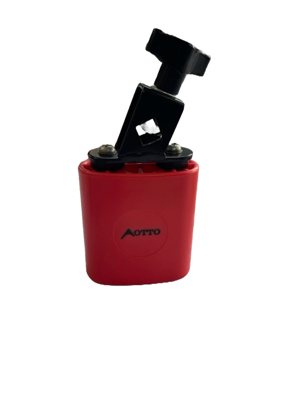 CENCERRO DE PLASTICO ROJO TAMAÑO CHICO SONIDO ALTO CON SOPORTE TIPO JAM BLOCK OTTO BSH01