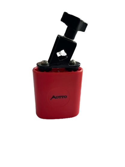 CENCERRO DE PLASTICO ROJO TAMAÑO CHICO SONIDO ALTO CON SOPORTE TIPO JAM BLOCK OTTO BSH01