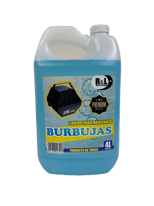 LIQUIDO PARA MAQUINA DE BURBUJAS PREMIUM R&L BUBBLESFLUID