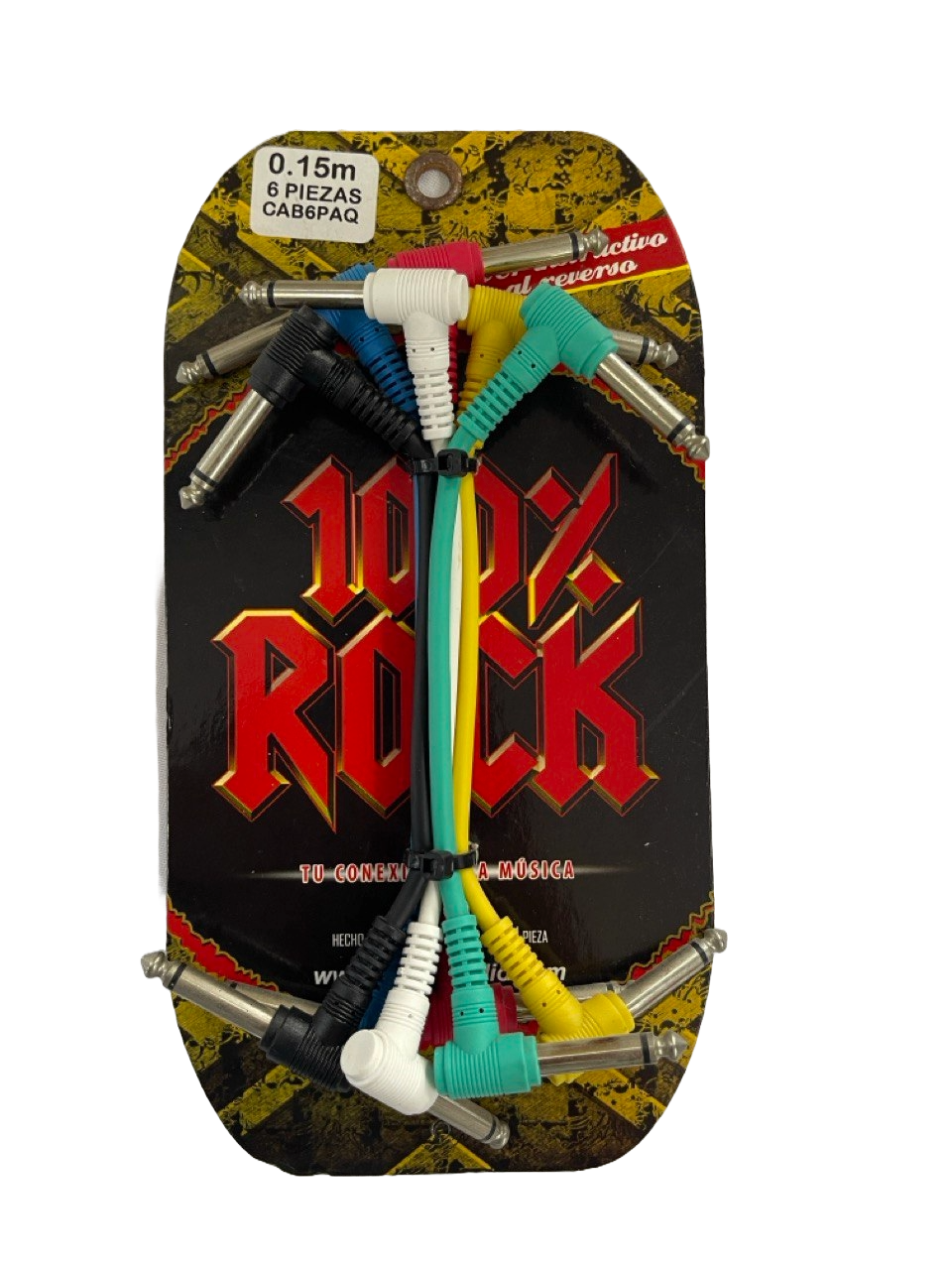 SET DE 6 CABLES PLUG A PLUG PARA PEDAL DE 0.15 METROS SOLCOR CAB6PAQ