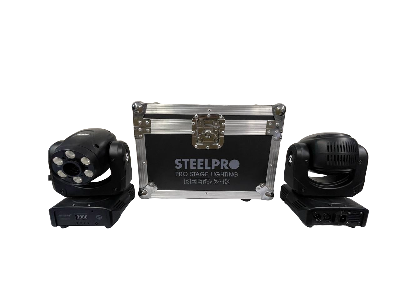 PAR DE CABEZAS MOVILES NEW LED GOBO WASH LIGHT STEELPRO DELTA-7-K