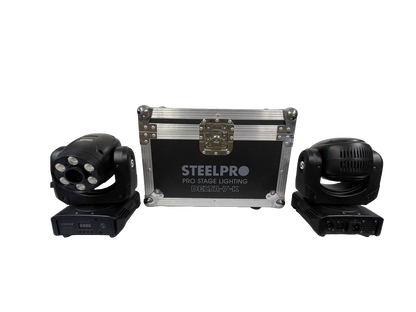 PAR DE CABEZAS MOVILES NEW LED GOBO WASH LIGHT STEELPRO DELTA-7-K